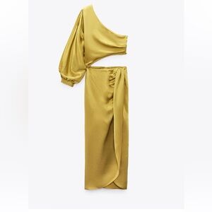 Satin effect assymetic dress